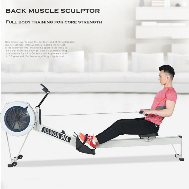 All Steel Foldable Wind Resistance Rowing Machine Professional Household Body-building Air Rower · v2